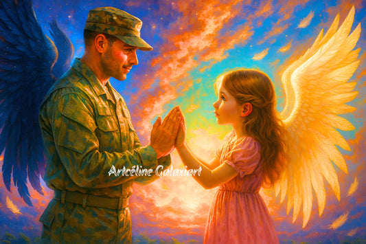 Les Ailes du Cœur – Lien Éternel | Diamond Painting Premium Galaxiart