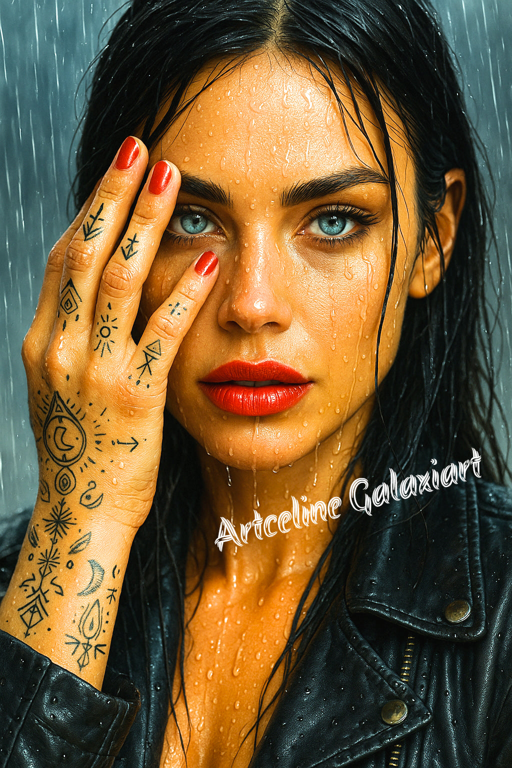 Sous la Pluie – L’Âme Rebelle | Diamond Painting Premium Galaxiart