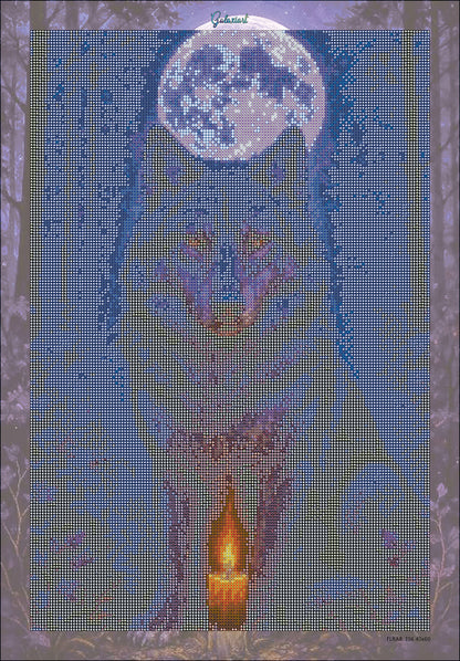 Dans les Yeux du Loup | Diamond Painting Premium Galaxiart