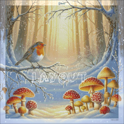 Douceur Automnale en Hiver | Diamond Painting Premium Galaxiart