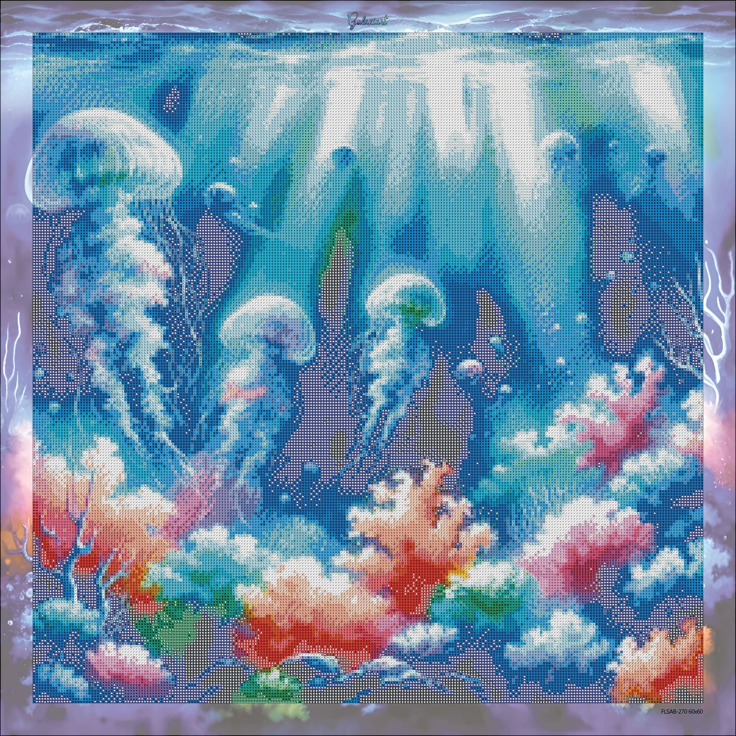 🪐 Les Méduses Arc-en-Mer | Diamond Painting Premium Galaxiart - Collection Signature