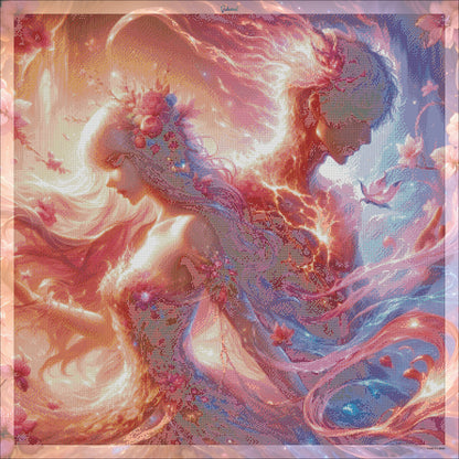 🪐Amour électrique  | Diamond Painting Premium Galaxiart - Collection Signature