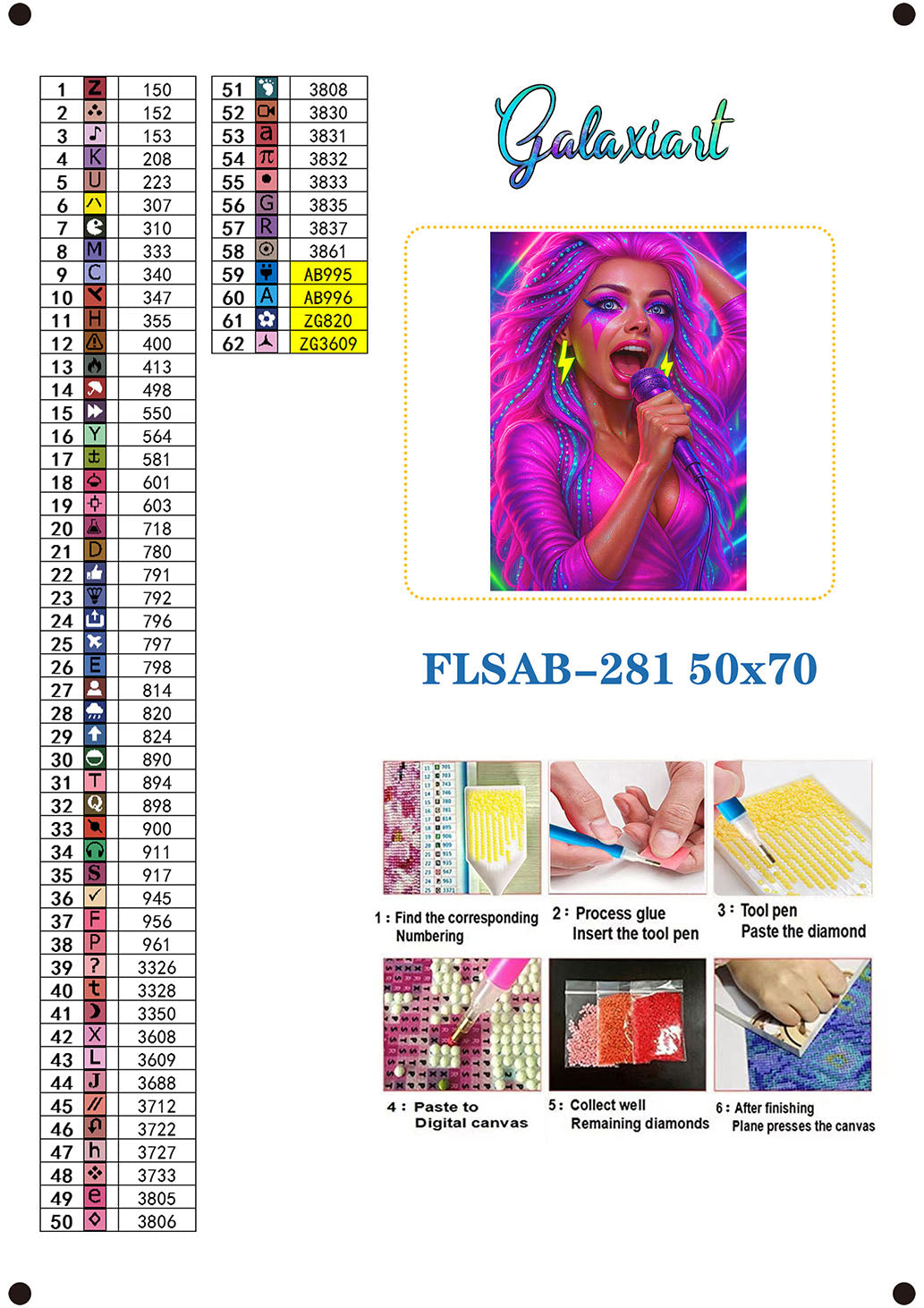 🪐 Collection Créative & Néon | Diamond Painting Premium Galaxiart - Collection Signature