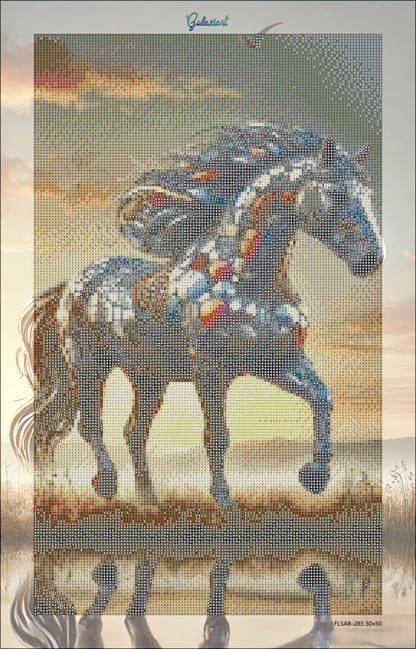 🪐Cheval Vitrail  | Diamond Painting Premium Galaxiart