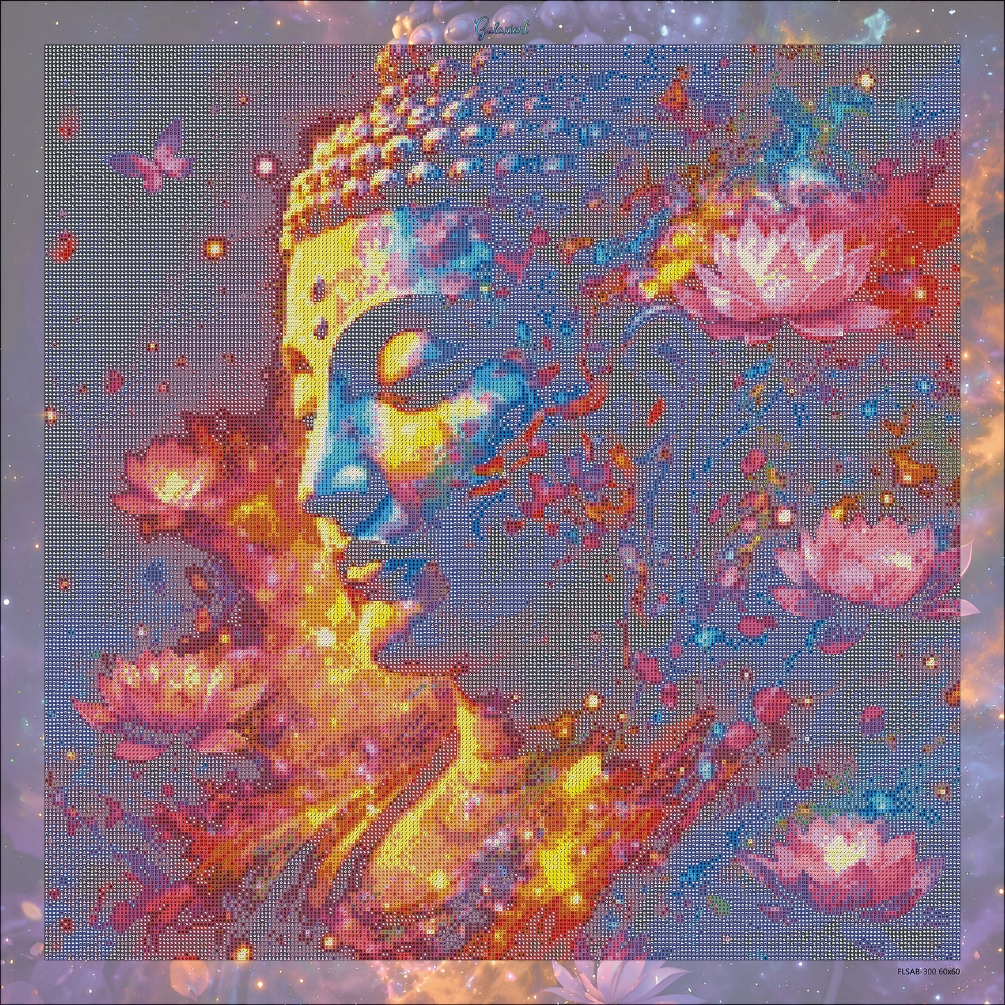 🪐Bouddha Éveil Cosmique – L’Âme en Couleurs| Diamond Painting Premium Galaxiart