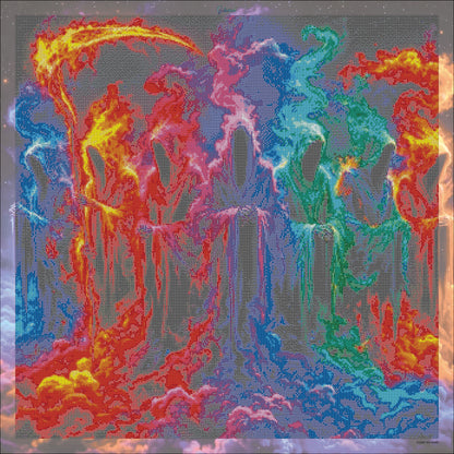 🪐 Faucheuse Chromatique – L’Énergie de la Mort Diamond Painting Premium Galaxiart – Collection Signature