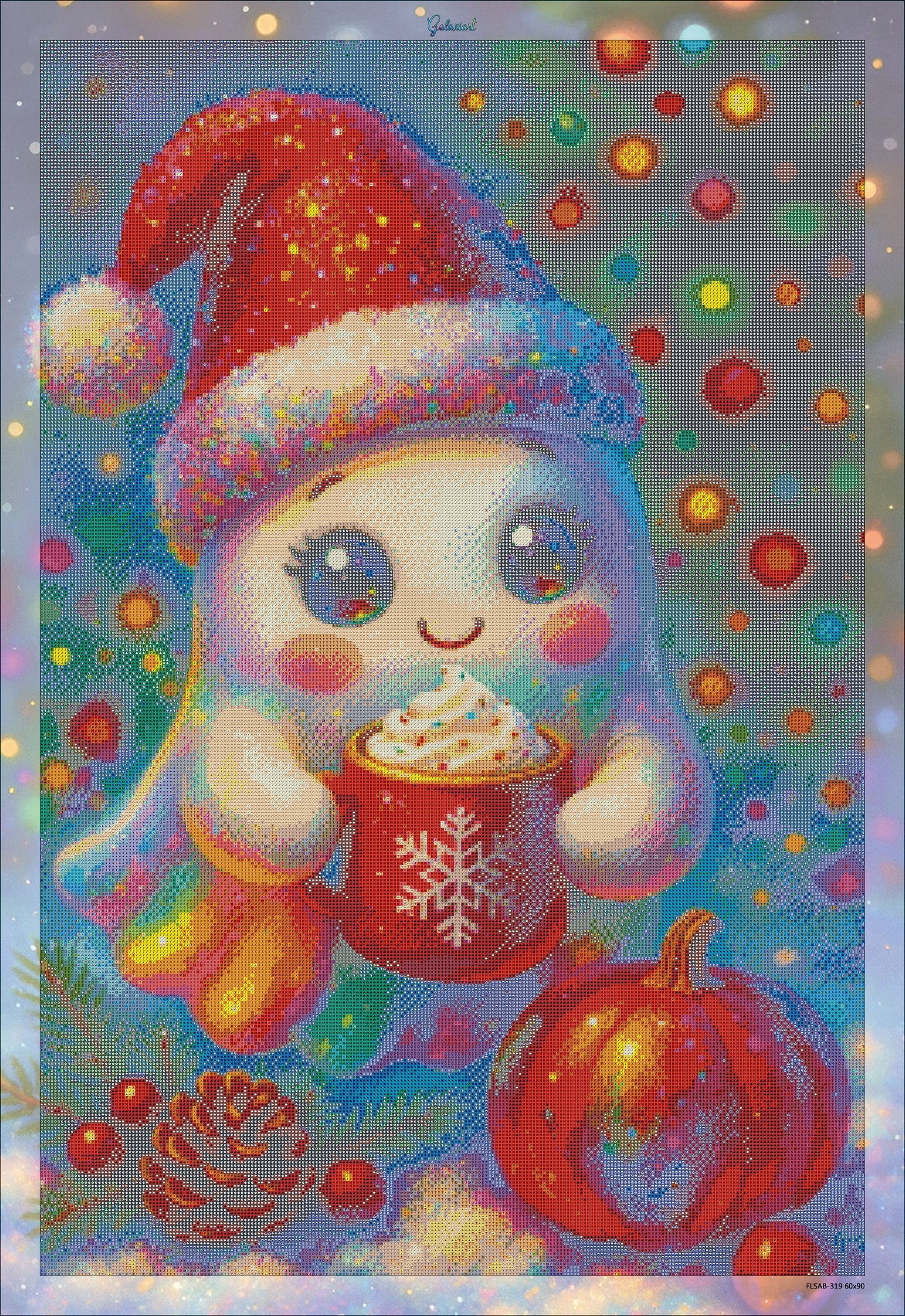 🪐Petit Fantôme de Noël – Magie Gourmande d’Hiver | Diamond Painting Premium Galaxiart