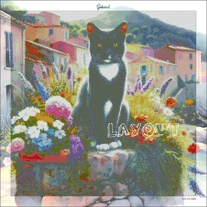 Chat Corse | Soleil, Fleurs & Villages Méditerranéens | Galaxiart