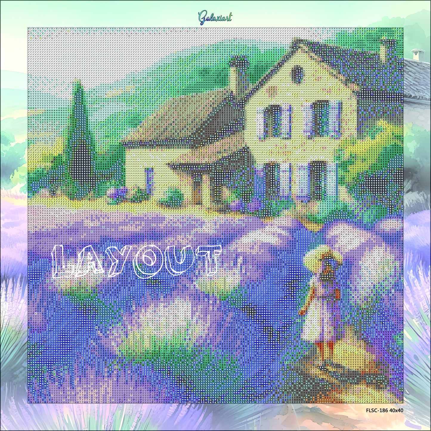 Un champ de lavande Aix-en-Provence | Diamond Painting Paysage de Provence Galaxiart