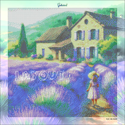 Un champ de lavande Aix-en-Provence | Diamond Painting Paysage de Provence Galaxiart