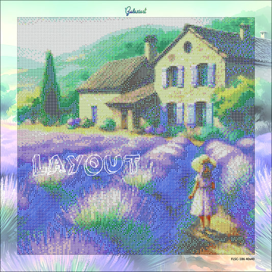 Un champ de lavande Aix-en-Provence | Diamond Painting Paysage de Provence Galaxiart