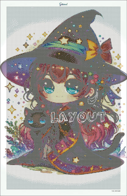 Étoilune et son Chat Mystique | Diamond Painting Premium Galaxiart