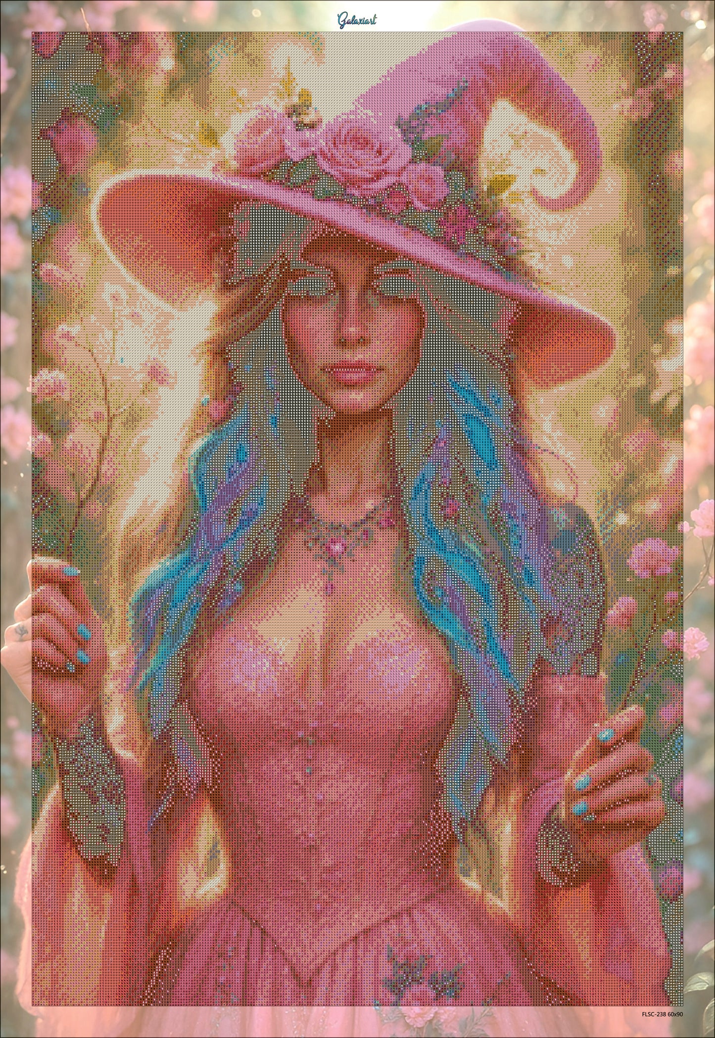 🪐 La Magicienne Rose du Printemps | Diamond Painting Premium Galaxiart - Collection Signature