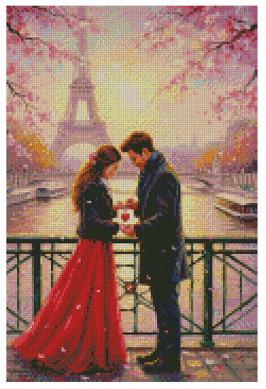 🪐 Promesse Éternelle – L’Amour au Pont des Cœurs | Diamond Painting Premium Galaxiart  - Collection Signature
