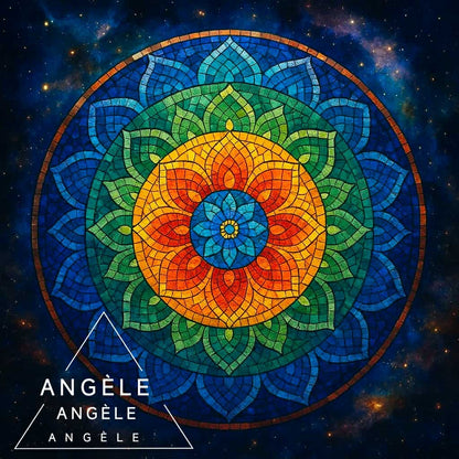 Mandala Solaire – Cercle de Vie | Diamond Painting Premium Galaxiart