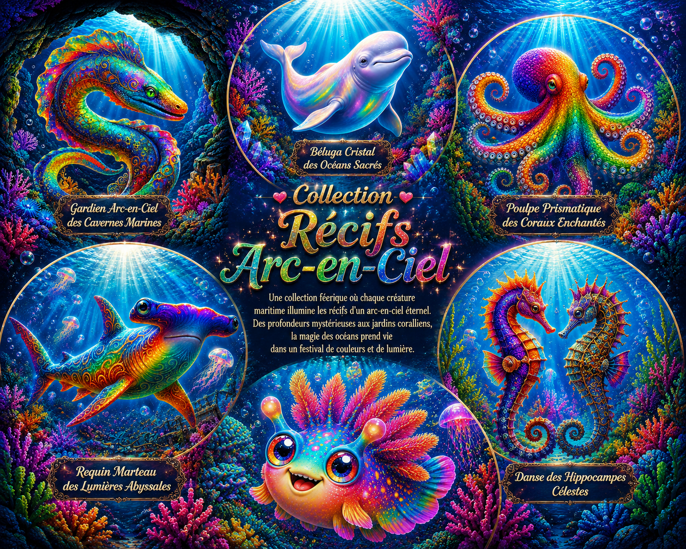 Collection Récifs Arc-en-Ciel | Diamond Painting Premium Galaxiart - Collection Signature