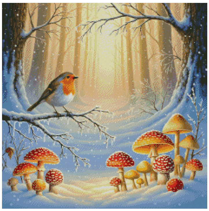🪐 Douceur Automnale en Hiver | Diamond Painting Premium Galaxiart
