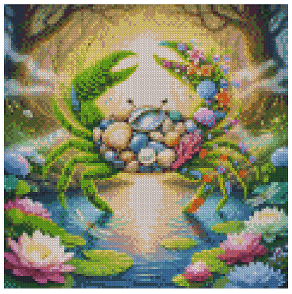 🪐 Crabe Cancer, Gardien des Marées  | Diamond Painting Premium Galaxiart - Collection Signature
