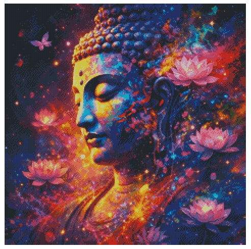 🪐Bouddha Éveil Cosmique – L’Âme en Couleurs| Diamond Painting Premium Galaxiart