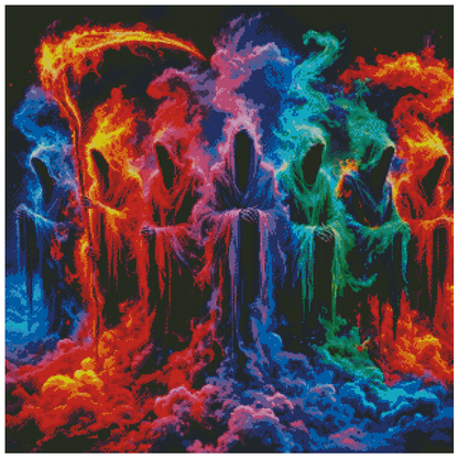 🪐 Faucheuse Chromatique – L’Énergie de la Mort Diamond Painting Premium Galaxiart – Collection Signature