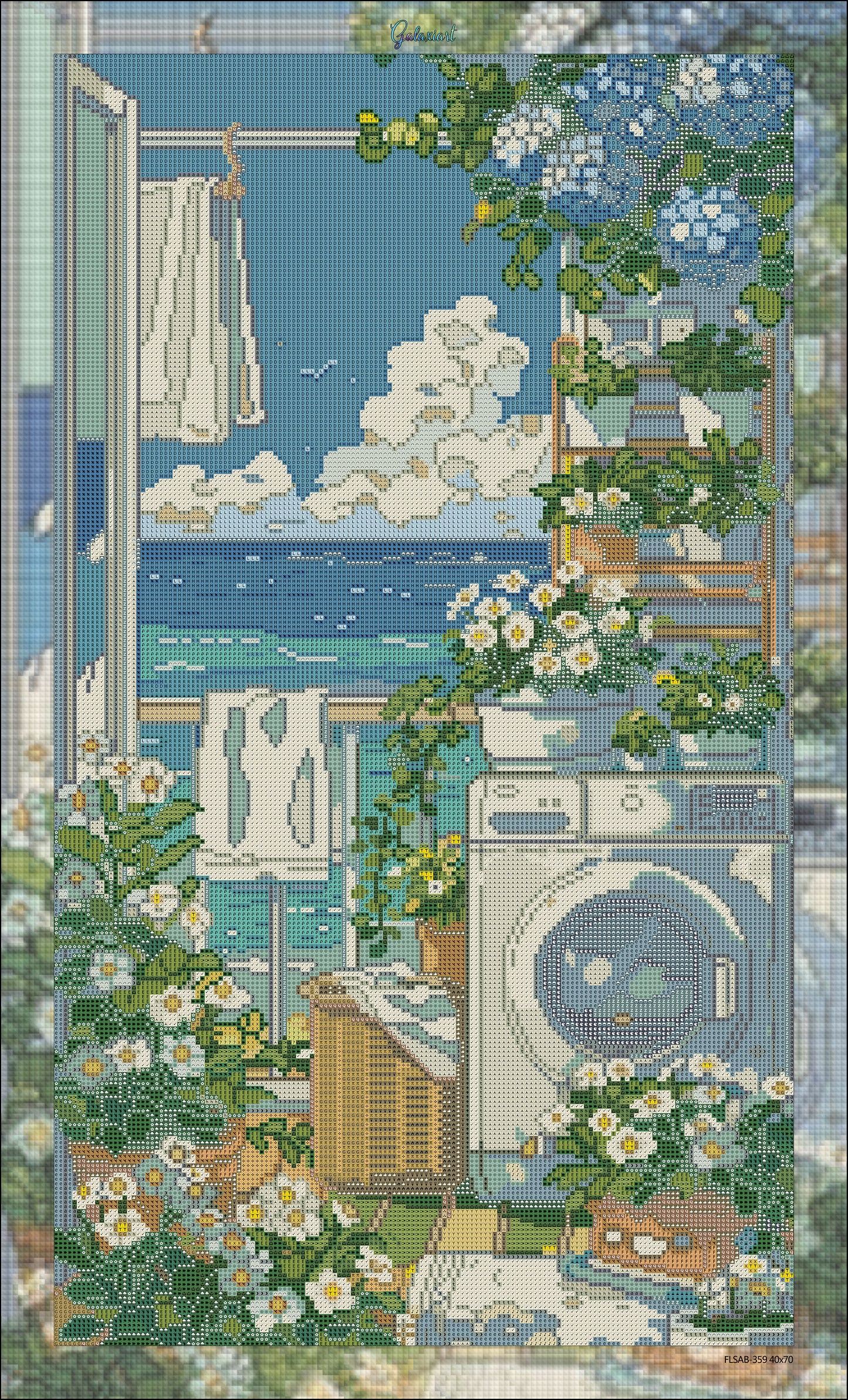 Douceur de Lessive – Jardin de Coton – Diamond Painting Galaxiart