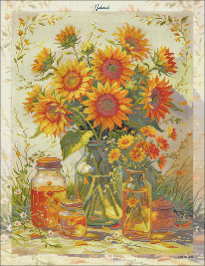 Éclat de Tournesols – Douceur Champêtre – Diamond Painting Galaxiart