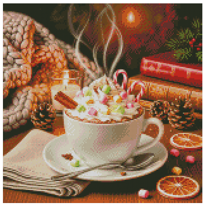 🪐 Chocolat Gourmand & Soirée Cocooning  | Diamond Painting Premium Galaxiart - Collection Signature