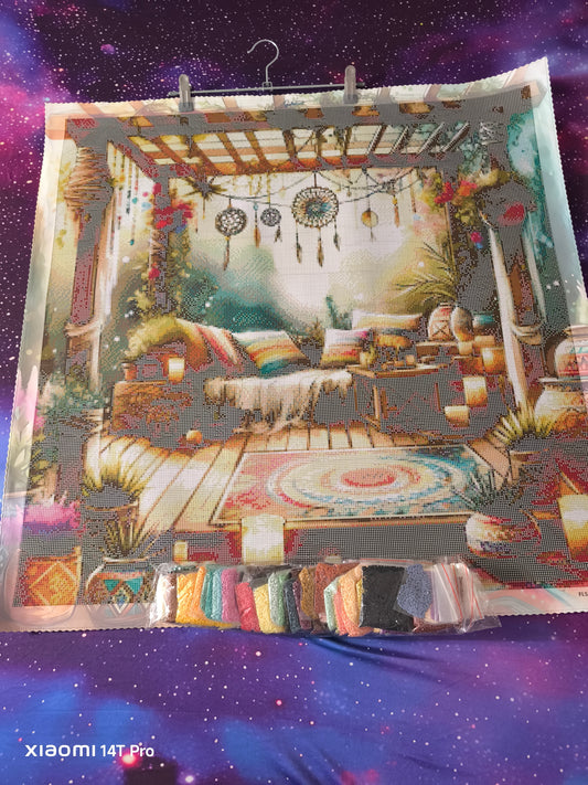 🪐Évasion Bohème au Clair des Bougies | Diamond Painting Bohème et Ambiance Cosy Galaxiart