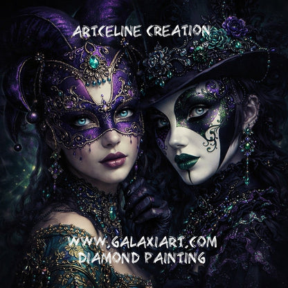 Les Sœurs de l’Émeraude | Diamond Painting Premium Galaxiart