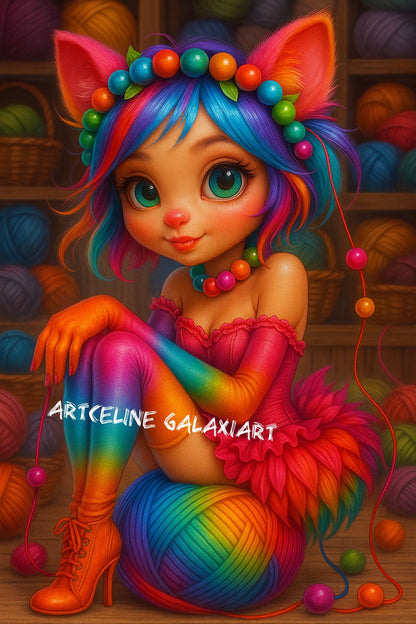 Petite Âme Colorée – Joie d’Enfance | Diamond Painting Premium Galaxiart