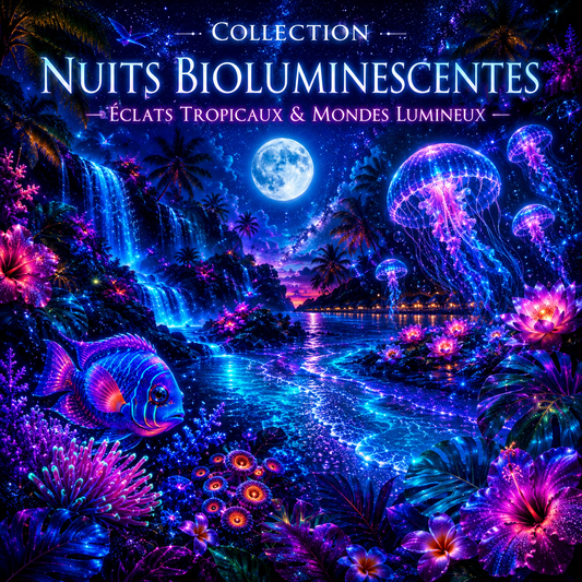 Collection Nuits Bioluminescentes — Éclats Tropicaux & Mondes Lumineux | Diamond Painting Premium Galaxiart