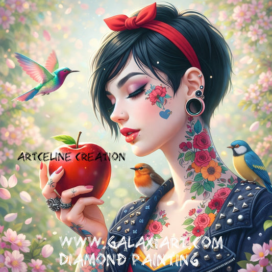 Blanche-Neige  moderne, libre et affirmée | Diamond Painting Premium Galaxiart