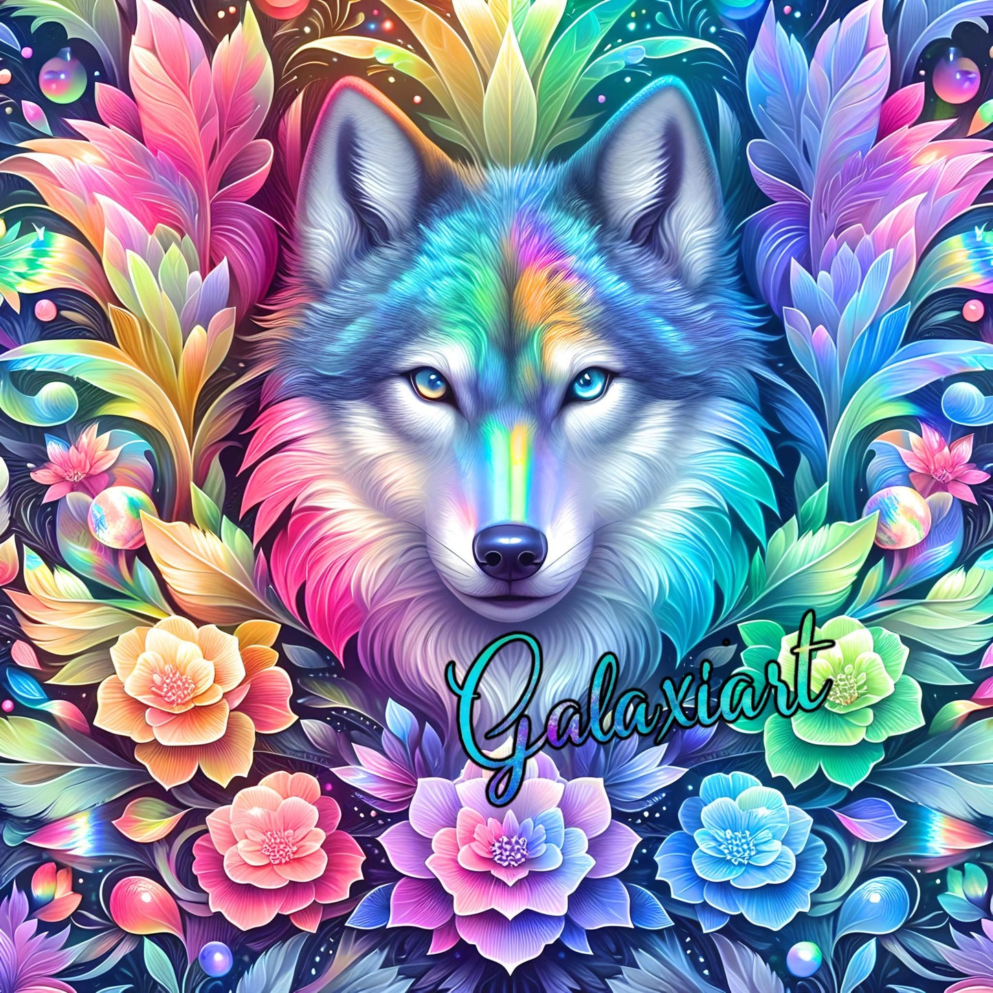 🪐Luna la louve, Gardienne des Rêves Sauvages | Diamond Painting Premium Galaxiart