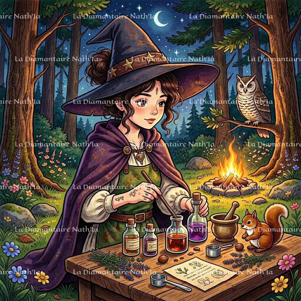 Collection Sorcières des Herbes Enchantées – Fantaisie & Alchimie | Diamond Painting Premium Galaxiart - Collection Signature