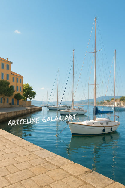 Port de Sérénité – Escale Marine | Diamond Painting Premium Galaxiart