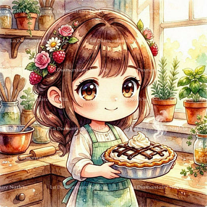 Collection Petites Pâtissières du Jardin Gourmand | Diamond Painting Premium Galaxiart - Collection Signature