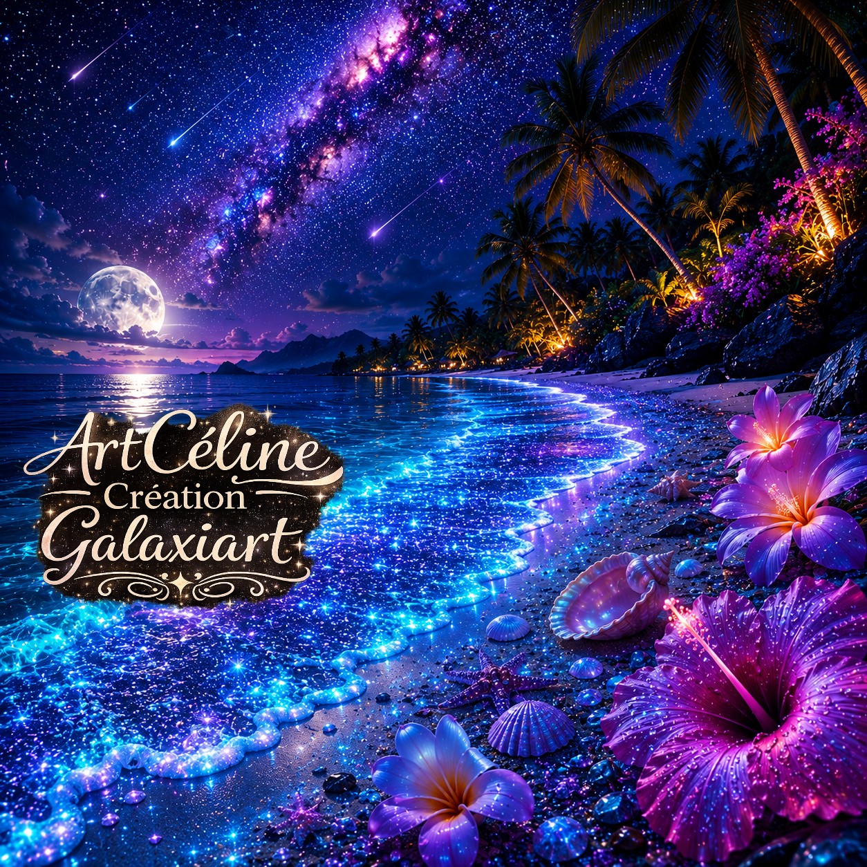 Collection Nuits Bioluminescentes — Éclats Tropicaux & Mondes Lumineux | Diamond Painting Premium Galaxiart