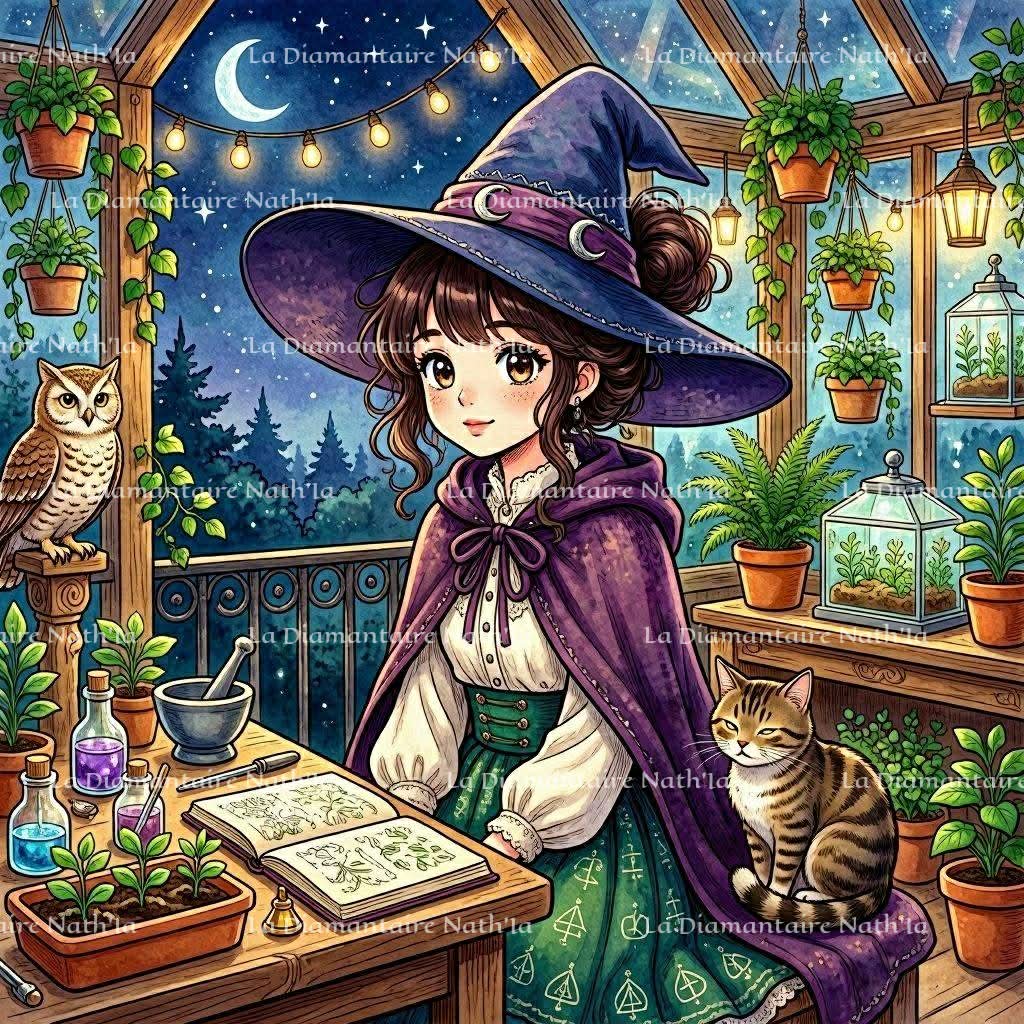Collection Sorcières des Herbes Enchantées – Fantaisie & Alchimie | Diamond Painting Premium Galaxiart - Collection Signature