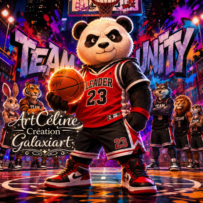 Collection Team Unity – Animaux Sportifs Street Art | Diamond Painting Premium Galaxiart