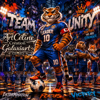 Collection Team Unity – Animaux Sportifs Street Art | Diamond Painting Premium Galaxiart