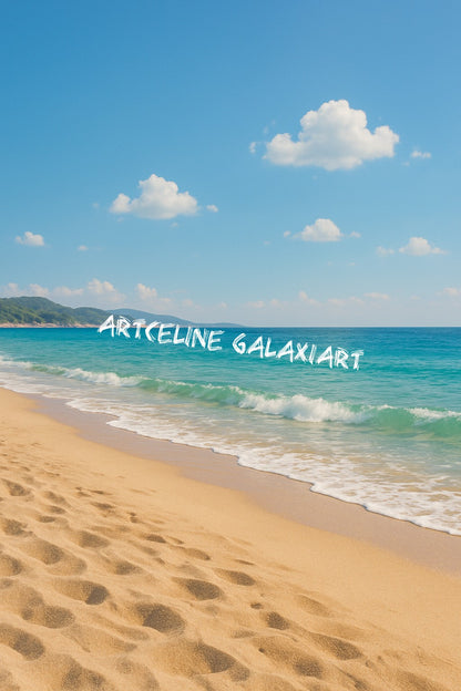 Plage de Liberté – Souffle Océanique | Diamond Painting Premium Galaxiart