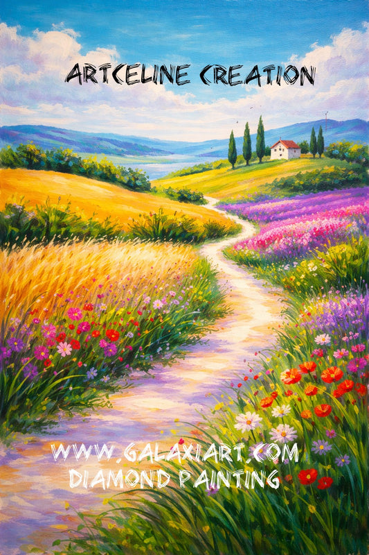 Le Sentier des Jours Heureux | Diamond Painting Premium Galaxiart
