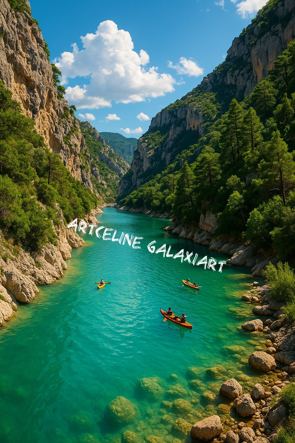 Évasion aux Gorges du Verdon – Sérénité Naturelle | Diamond Painting Premium Galaxiart