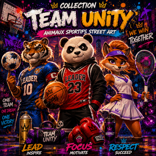 Collection Team Unity – Animaux Sportifs Street Art | Diamond Painting Premium Galaxiart