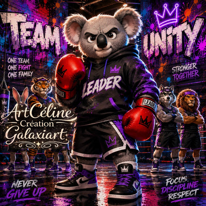 Collection Team Unity – Animaux Sportifs Street Art | Diamond Painting Premium Galaxiart