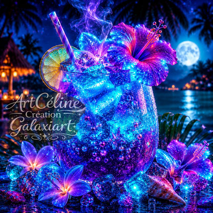 Collection Cocktails Tropicaux Galaxiart — Éclats Exotiques & Paradis Lumineux | Diamond Painting Premium Galaxiart