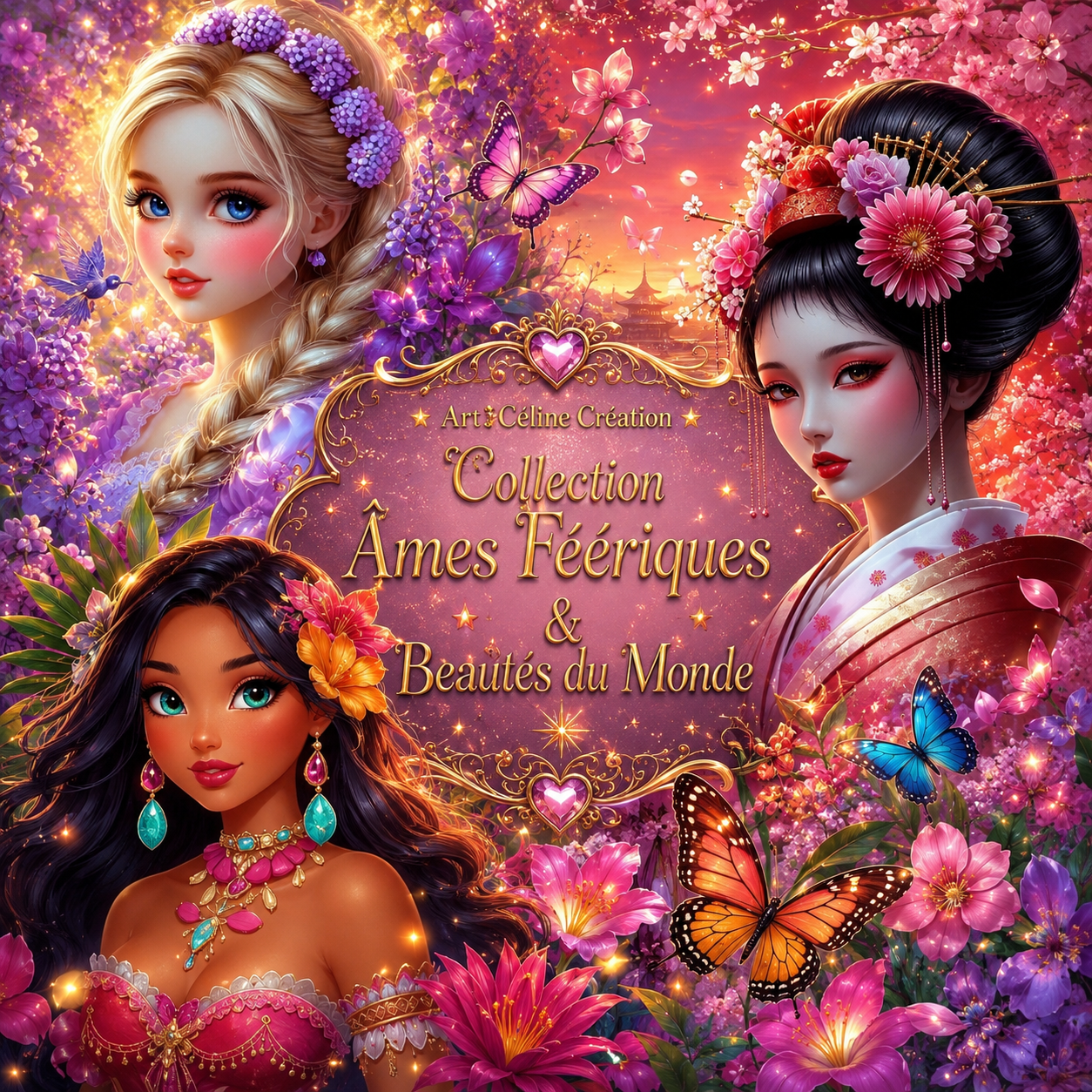 Collection Âmes Féériques & Beautés du Monde | Diamond Painting Premium Galaxiart - Collection Signature