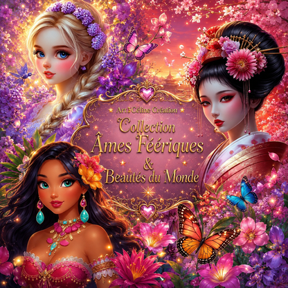 Collection Âmes Féériques & Beautés du Monde | Diamond Painting Premium Galaxiart - Collection Signature