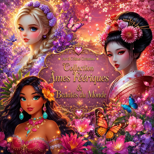 Collection Âmes Féériques & Beautés du Monde | Diamond Painting Premium Galaxiart - Collection Signature