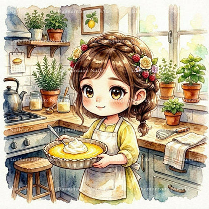 Collection Petites Pâtissières du Jardin Gourmand | Diamond Painting Premium Galaxiart - Collection Signature
